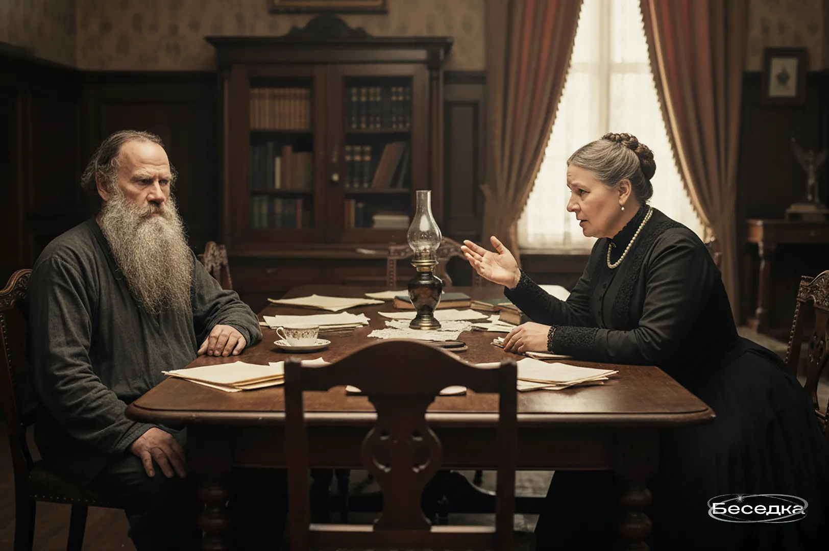 Софья Андреевна и Лев Толстой